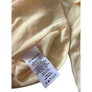 Babaton by Aritzia Womens Yellow V-Neck Long Sleeve Blouse Top Size Small Chic‎ thumbnail 5