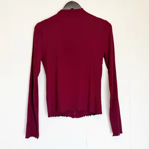 NWT J. CREW Perfect Rib Cardigan Burgundy Size Medium thumbnail 4
