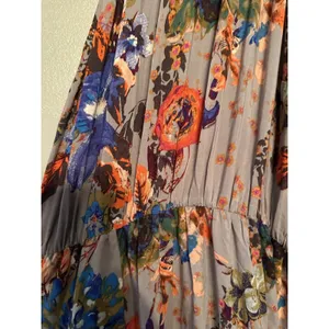 Staccato Dress Women Small‎ Grey Floral Maxi Long Halter Neck Sleeveless Rayon thumbnail 2