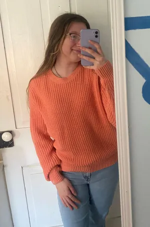 Sonoma coral knit sweater thumbnail 2