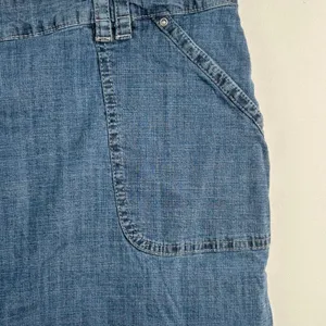 Karen Scott Woman Blue Denim Skort 16W Medium Wash‎ Stretch Mini Skirt Shorts thumbnail 9