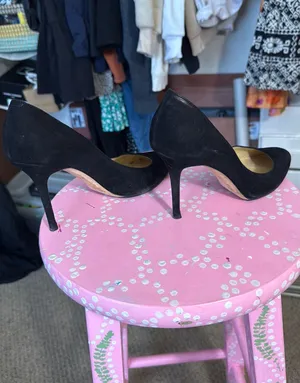 Jimmy Choo Black Suede Heels thumbnail 2