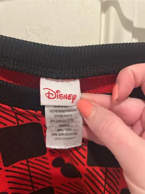 Disney Red & Black Checker Mickey Mouse Sweatshirt thumbnail 4
