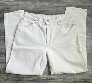 Vtg 1993 Levi’s Women’s Oat Colored High Waist Straight Leg Denim Fall‎ Sz 14 ◼️ thumbnail 1