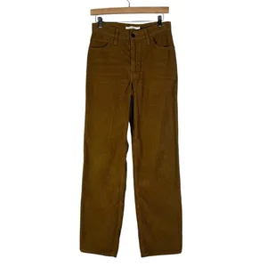 Levi’s 94 Baggy Corduroy Pants Womens 25 Brown 100% Cotton High Rise Retro 90s thumbnail 2
