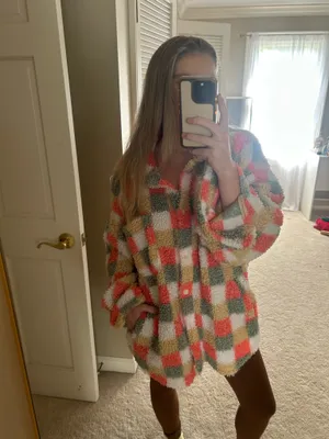 Bibi plaid multicolored shacket Multiple Size M thumbnail 3