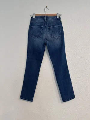 mother denim double dazzler leaps and bounds slim straight leg ankle jean vintage blue wash thumbnail 6