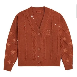 Taylor Swift The Life Of A Showgirl Cardigan Sz M/L Glitter Cable Knit Sweater thumbnail 1