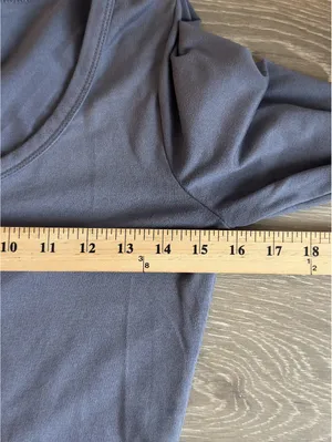 Hollister Must-Have Collection Soft Stretch Henley Crop Top Blue Size Small thumbnail 7