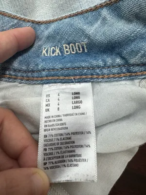 American Eagle Super Stretch Kick Boot Jeans Size 4 Long thumbnail 7