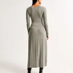 Abercrombie & Fitch Sweater Midi Dress Women Small Grey Ribbed Minimalist Luxury thumbnail 4