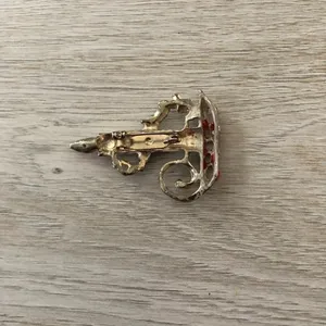 Vintage Christmas Candle Brooch thumbnail 2