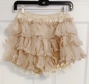 Japanese Kawaii Y2K Dusty Pink Cottage Ballet Ruffle Mini Tier Skirt Skorts thumbnail 7