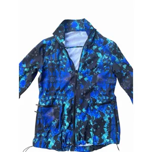 Fabletics Ninety Six Windbreaker Blue Lava Jacket Athletic Zip Blue Back XS thumbnail 3
