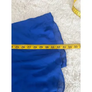 Lulus Classic Elegance Blue Chiffon Sleeveless Mock Neck Mini Dress Size Medium thumbnail 8