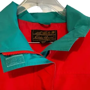 Eddie Bauer‎ Red and Blue Gore-Tex Pullover Windbreaker Jacket Sz L thumbnail 5