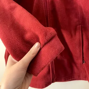 Columbia full zip fleece jacket red pockets warm comfortable athleisure winter thumbnail 5