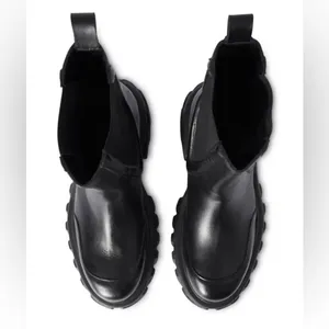 NEW Black Tractor Motor Leather Boots, Size 38 NEW in Box $1,325 thumbnail 7