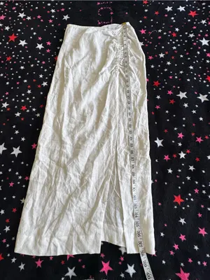 Natalie Rolt White Set Ruched High-Slit Midi Skirt & Top size 1 - Women thumbnail 8