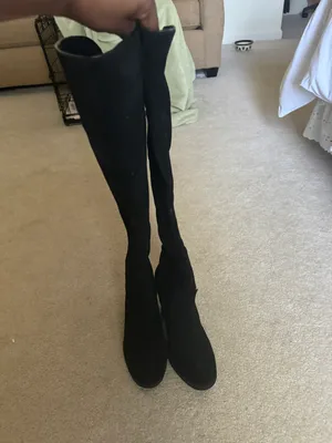MIA Knee High Black Suede Boots thumbnail 7