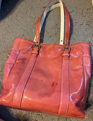 Vintage Pink Leather Coach Bag thumbnail 1