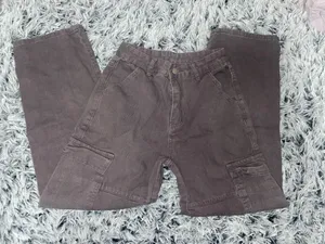 Gray cargo pants thumbnail 1