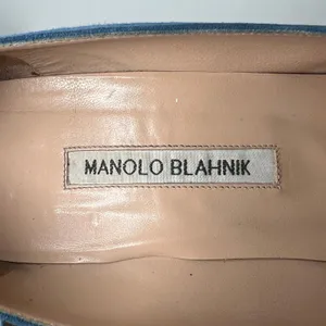 Manolo Blahnik BB Blue Suede Pumps Size 42 thumbnail 7