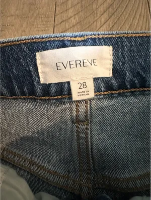 Evereve Ever Vintage Barrel Jeans Bowed Leg High Rise Dark Blue Women’s size 28 thumbnail 7