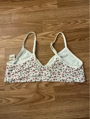 Superchill By Aerie Holiday Bows Bralette Size Large thumbnail 3