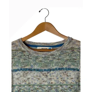 Sparrow Anthropologie Sweater Women Medium Blue Merino Wool Marled Stripe Knit thumbnail 4