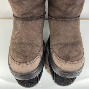 UGG Australia Dark Brown Sheepskin Ultimate Tall Revival Tasman Braid Boots thumbnail 10