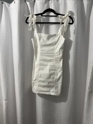 Superdown Women’s White Sions Tie Strap Dress Size XSMALL thumbnail 2