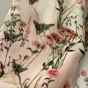 Rose & Olive Floral V-Neck Blouse - Cream and Pink thumbnail 7