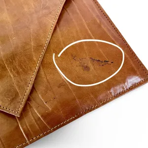 Mustard Flat Envelope Clutch Brown thumbnail 4