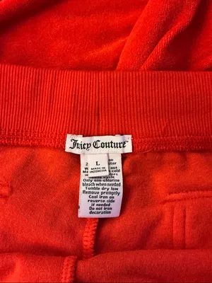 Juicy Couture Red Terry Drawstring Capri Sweatpants Size Large thumbnail 3