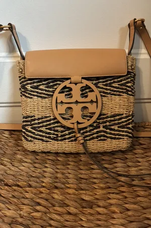 Tory Burch Miller Rattan Leather Purse thumbnail 1