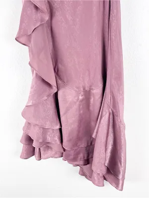 WE ARE KINDRED Frenchie Asymmetrical Ruffle Trim Maxi Skirt Size 0 Boho Chic thumbnail 8