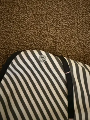 Black and White and Light Pink Striped Lululemon Speed Up Shorts 2.5' thumbnail 8
