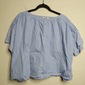 Zara Boxy Mixed Media Top - Size M - EUC thumbnail 1