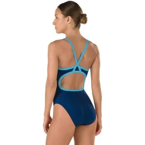 Speedo Swimsuit One Piece Endurance Flyback Solid Adult Blue thumbnail 2
