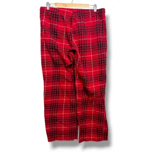 NFL Kansas City Chiefs Pajama Pants Women L Red Plaid Flannel Lounge Football thumbnail 3