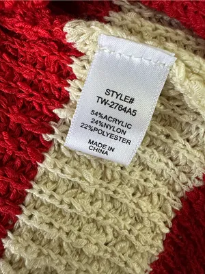Zenana Outfitters Knit Sailor Striped Sweater Top Ruby Pullover S/M thumbnail 6