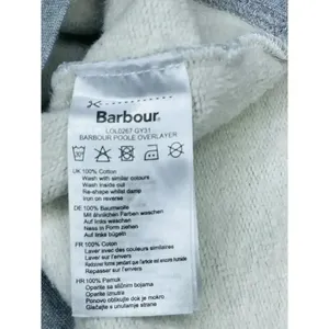 Barbour Poole Overlayer crewneck sweatshirt light gray size 10 NWT thumbnail 8