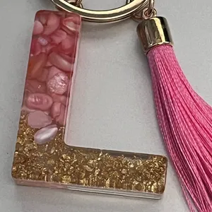 Initial Letter Keychains with Tassel, Charms for Key Purse Handbags Backpacks thumbnail 2