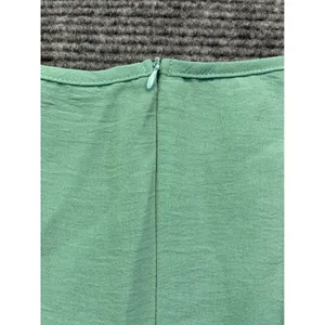 Mint Green Puff Sleeve Ruffle Mini Dress Square Neck Wrap Tie Side‎ Split Large thumbnail 11