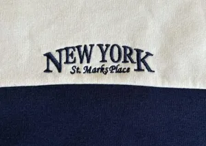 H&M Divided White and Blue Crewneck Sweatshirt thumbnail 5