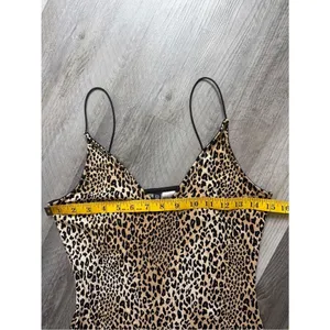 H&M Leopard Black Tan Bodycon Mini Dress Sexy Going Out thumbnail 8