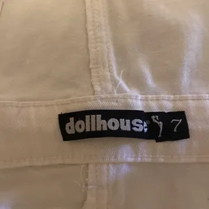 Dollhouse White Denim Mini Skirt Overalls Size 7 thumbnail 2