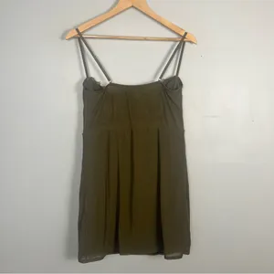 NEW Urban Outfitters Bustier Mini Slip Dress Lingerie Lace Large Green thumbnail 7