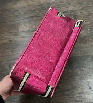 Juicy couture sparkly pink makeup cosmetic bag thumbnail 4